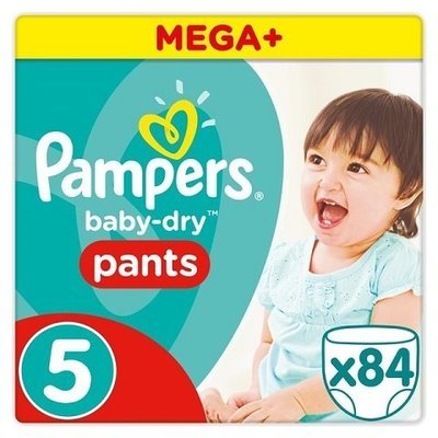 PAMPERS SIZE 5 BABY DRY PANTS MEGA BOX PLUS 84pcs