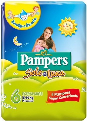 PAMPERS SIZE 6 SUN & MOON NAPPIES CARRY PACK OF 14pcs