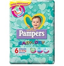 PAMPERS SIZE 6 BABY DRY NAPPIES CARRY PACK OF 15pcs