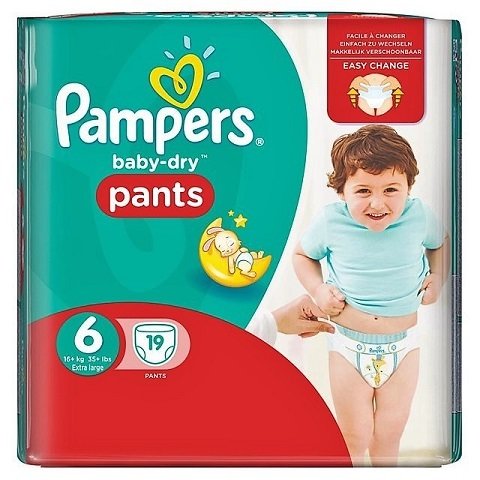 PAMPERS SIZE 6 BABY DRY PANTS CARRY PACK OF 19pcs