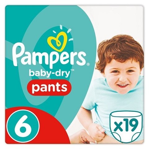 PAMPERS SIZE 6 BABY DRY PANTS CARRY PACK OF 19pcs