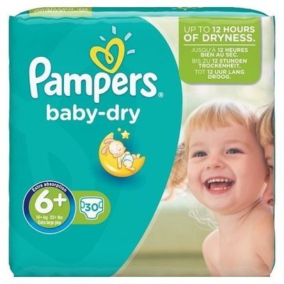 PAMPERS SIZE 6+ BABY DRY NAPPIES ESSENTIAL PACK OF 30pcs