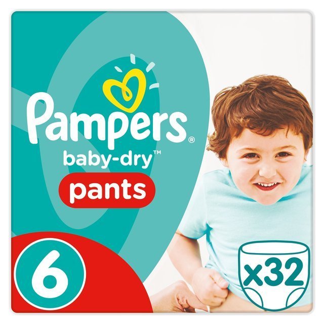 PAMPERS SIZE 6 BABY DRY PANTS ESSENTIAL PACK OF 32pcs