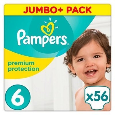PAMPERS SIZE 6 PREMIUM PROTECTION ESSENTIAL PACK OF 56pcs