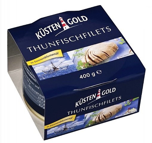 TUNA FILLETS  IN SUNFLOWER OIL BY KUESTENGOLD 280g
