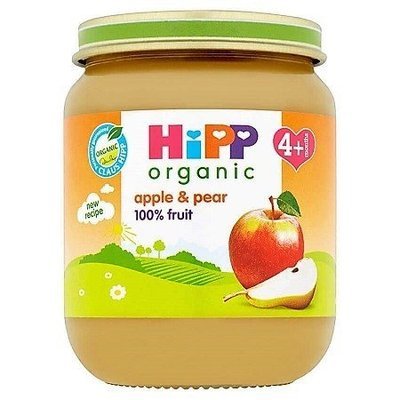HIPP ORGANIC APPLE &amp; PEAR PUREE 125g STAGE 1 (4 months+)