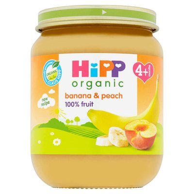 HIPP ORGANIC BANANA &amp; PEACH BLEND 125g STAGE 1 (4 months+)