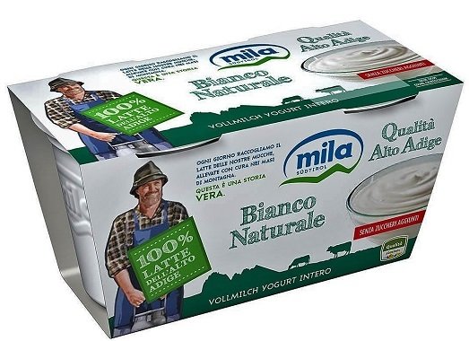 NATURAL WHITE WHOLE YOGURT BY MILA 2x 125g
