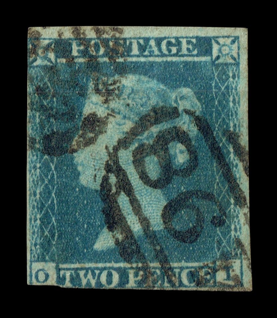 GB QUEEN VICTORIA 1840, 2d BLUE, SG 4, O-T, 3¾ margins, Used GB QUEEN VICTORIA 1840, 2d BLUE, SG 4, O-T, 3¾ margins, Used