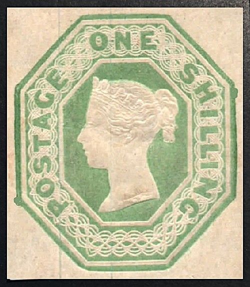GB QUEEN VICTORIA 1847, ERROR, 1s PALE GREEN, DIE II, SG54, Mi.6, MINT
