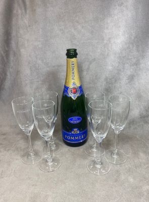 6 CHAMPAGNEGLAZEN POMMERY à €3,80 p/st 6 CHAMPAGNEGLAZEN POMMERY à €3,80 p/st