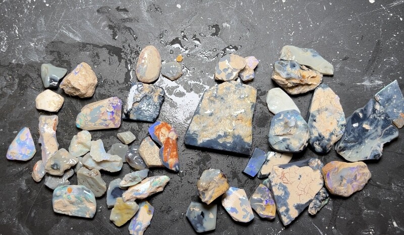 Lightning Ridge Rough Opal parcel 925ct