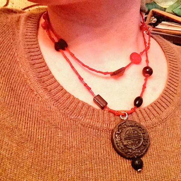 Red Beaded Diffuser Necklace