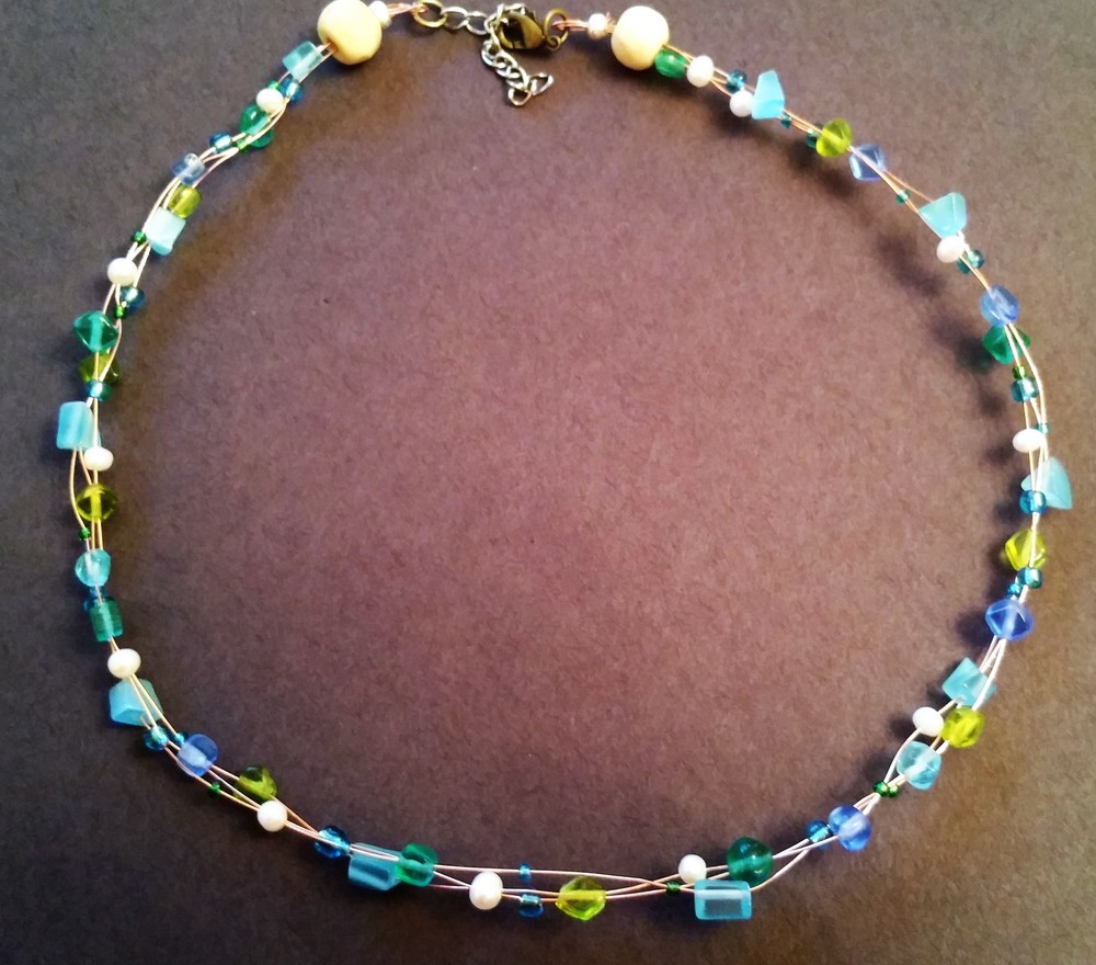 Freshwater Pearl &amp; Crystal Diffuser Necklace
