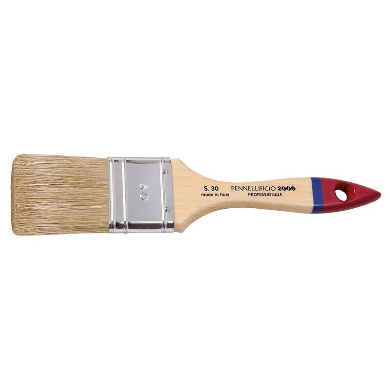 Pennellessa manico legno verniciato trasparente punta rossa SP 15