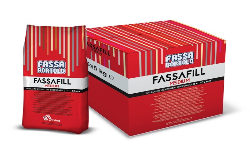 FASSAFILL MEDIUM Sigillante cementizio idrofugato per stuccare fughe da 2 a 12 mm da 5 kg