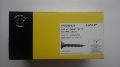 Vite autofilettante fosfata nera 3.5x35 scatola 1.000 pezzi