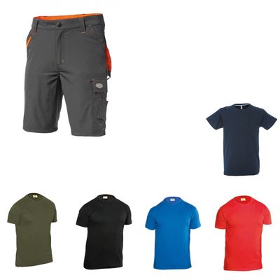 PACCHETTO PROMO BERMUDA DA LAVORO LOGICA ANTIGUA/4 E 1 T-SHIRT IN OMAGGIO
