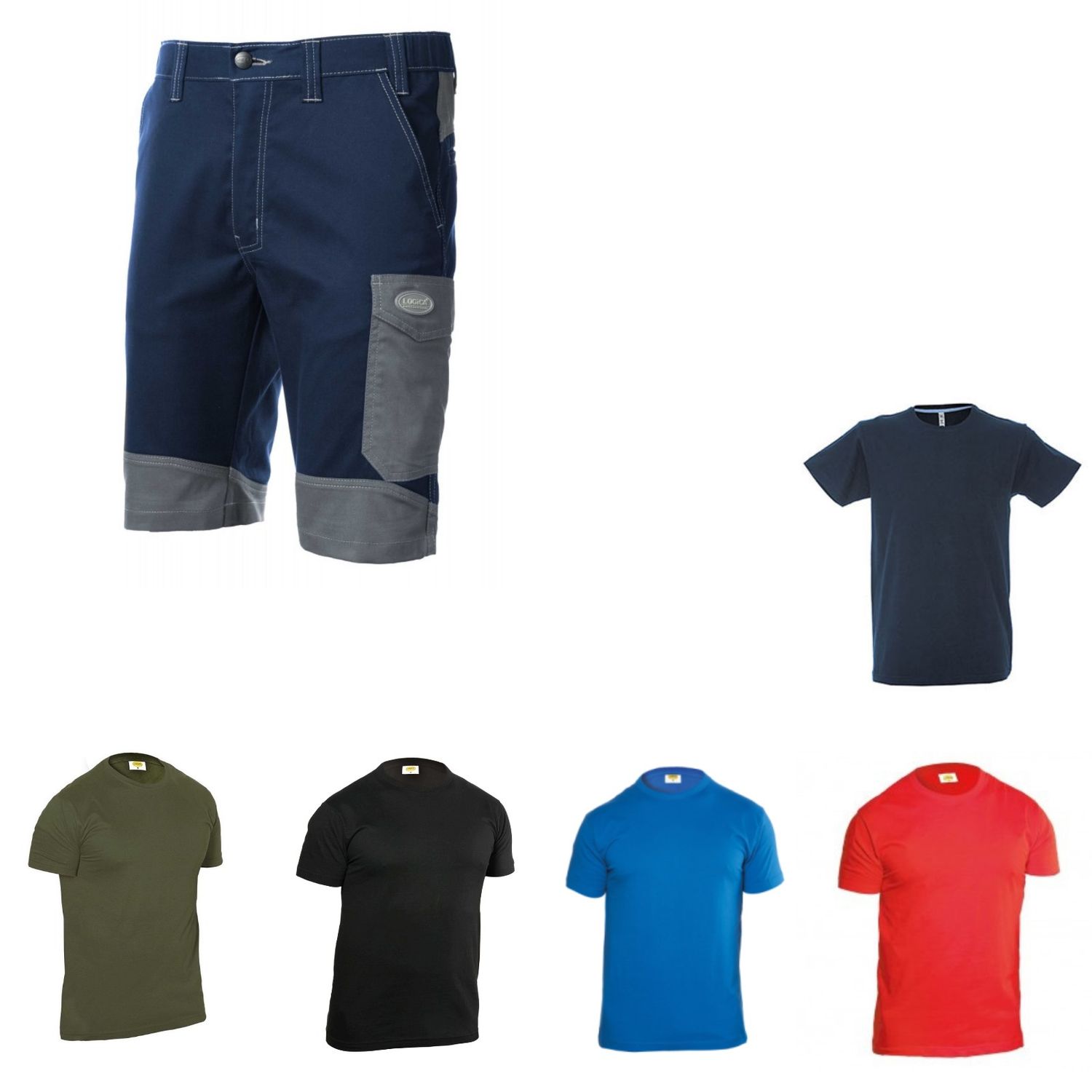 PACCHETTO PROMO  BERMUDA DA LAVORO LOGICA ASTOR/1 E 1 T-SHIRT IN OMAGGIO