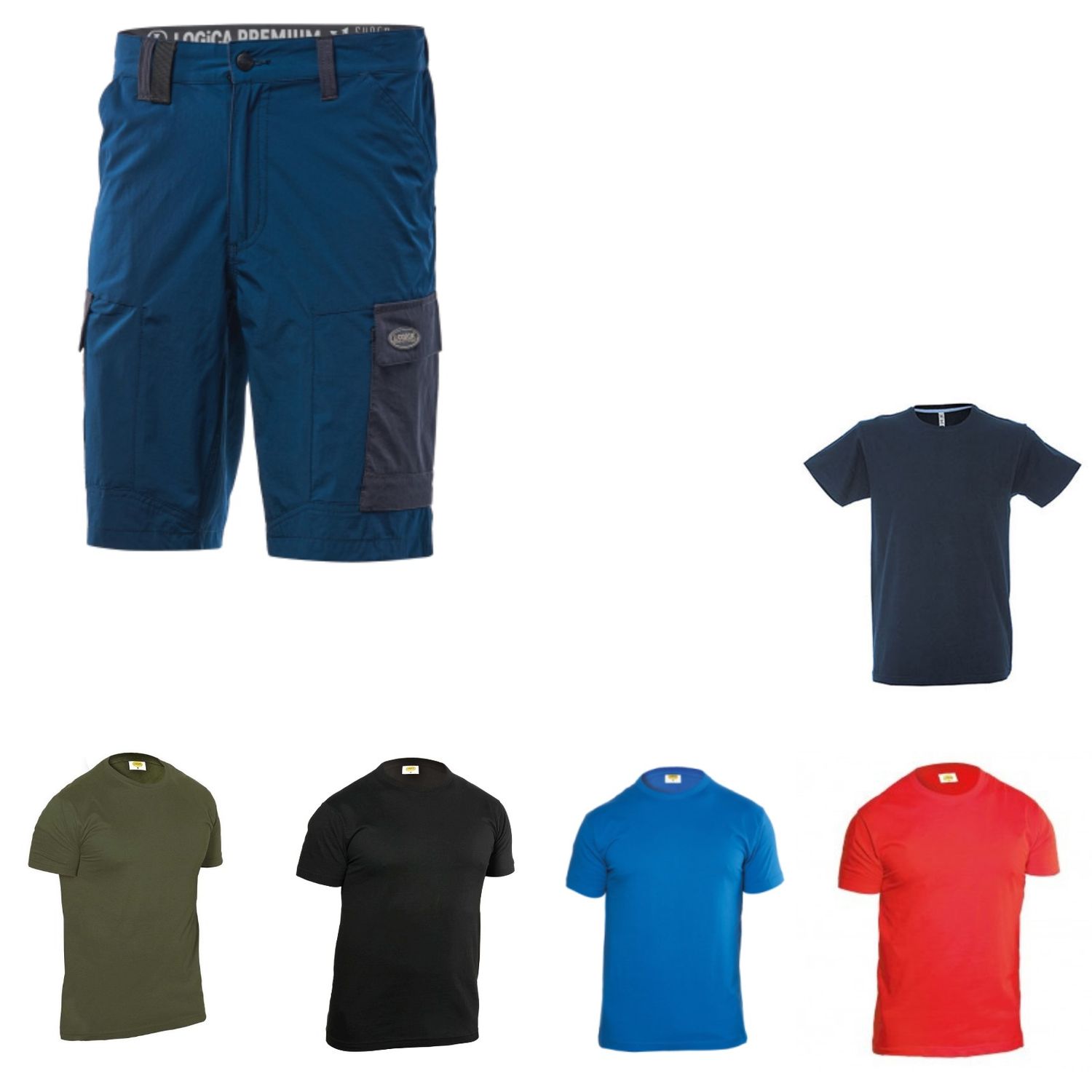 PACCHETTO PROMO  BERMUDA DA LAVORO LOGICA JAVA/1 E 1 T-SHIRT IN OMAGGIO