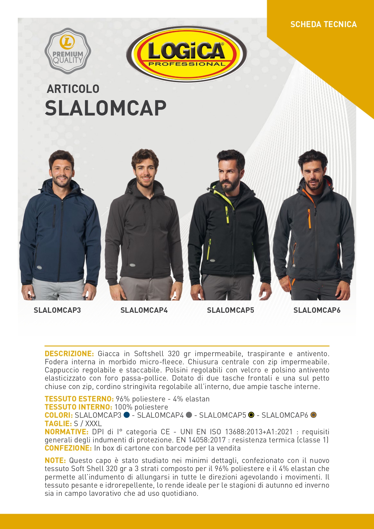 SLALOMCAP5 Giacca da lavoro