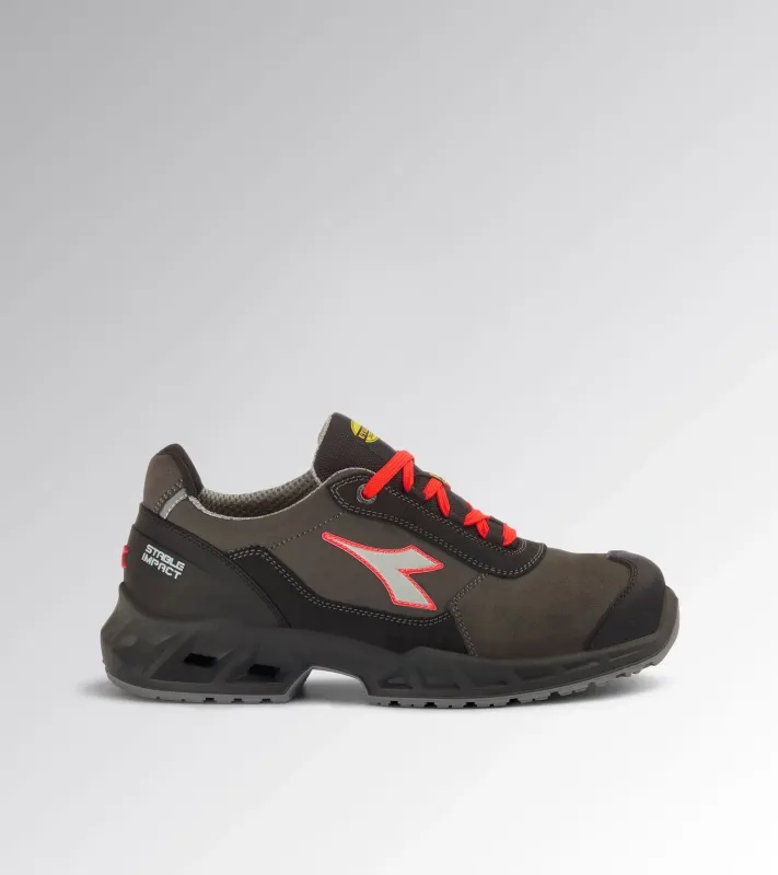 SHARK STABLE IMPACT LEATHER LOW S3 nero/rosso fluo Calzatura antinfortunistica Diadora Utility