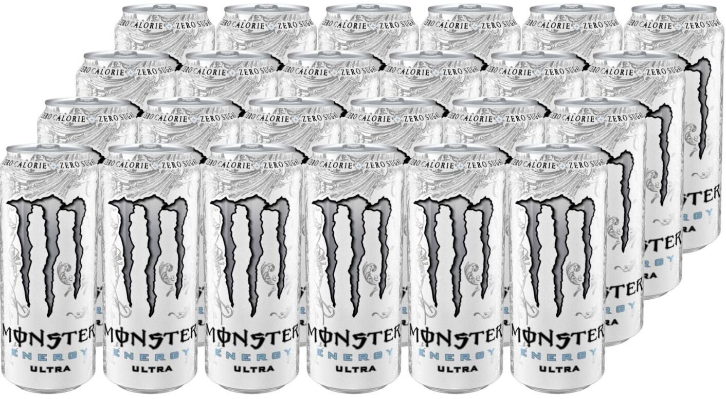 MONSTER ENERGY ULTRA BIANCA BAFFO RGENTO 50 X 24 CF