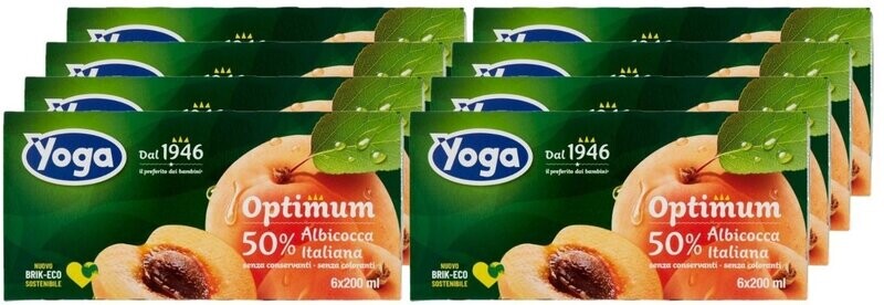 YOGA 200 ML X 8 DA 3 ALBICOCCA CF-