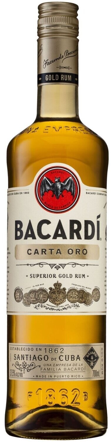 BACARDI RHUM CARTA ORO CL 70