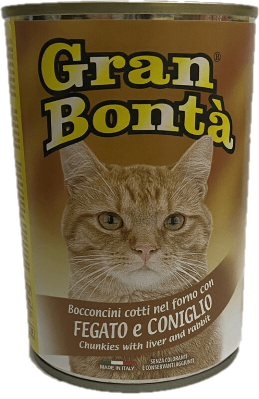 GRAN BONTA FEGATO E CONIGLIO GATTO LATT GR 400
