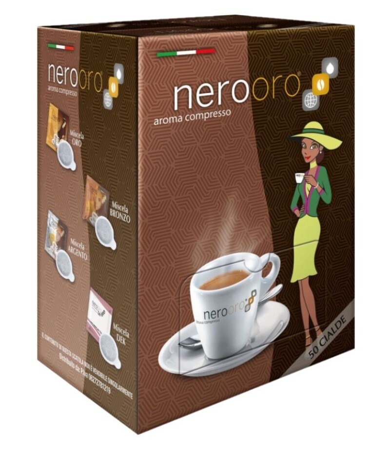 NEROORO MISCELA BRONZO BOX CIALDA 50