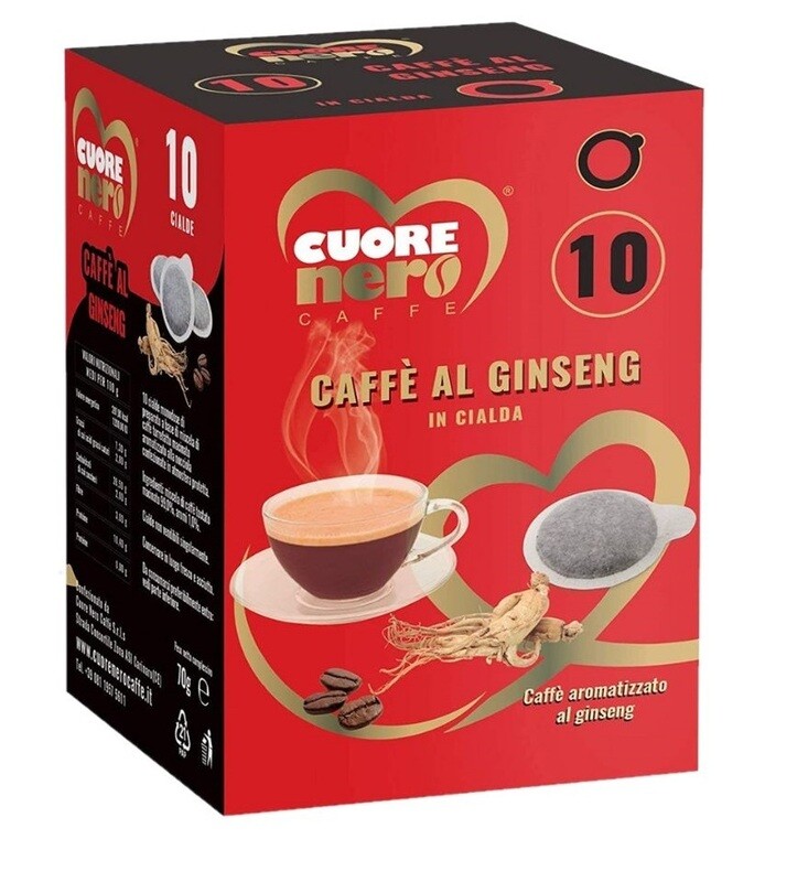 CUORE NERO CAFFE GINSENG 10 CIALDE