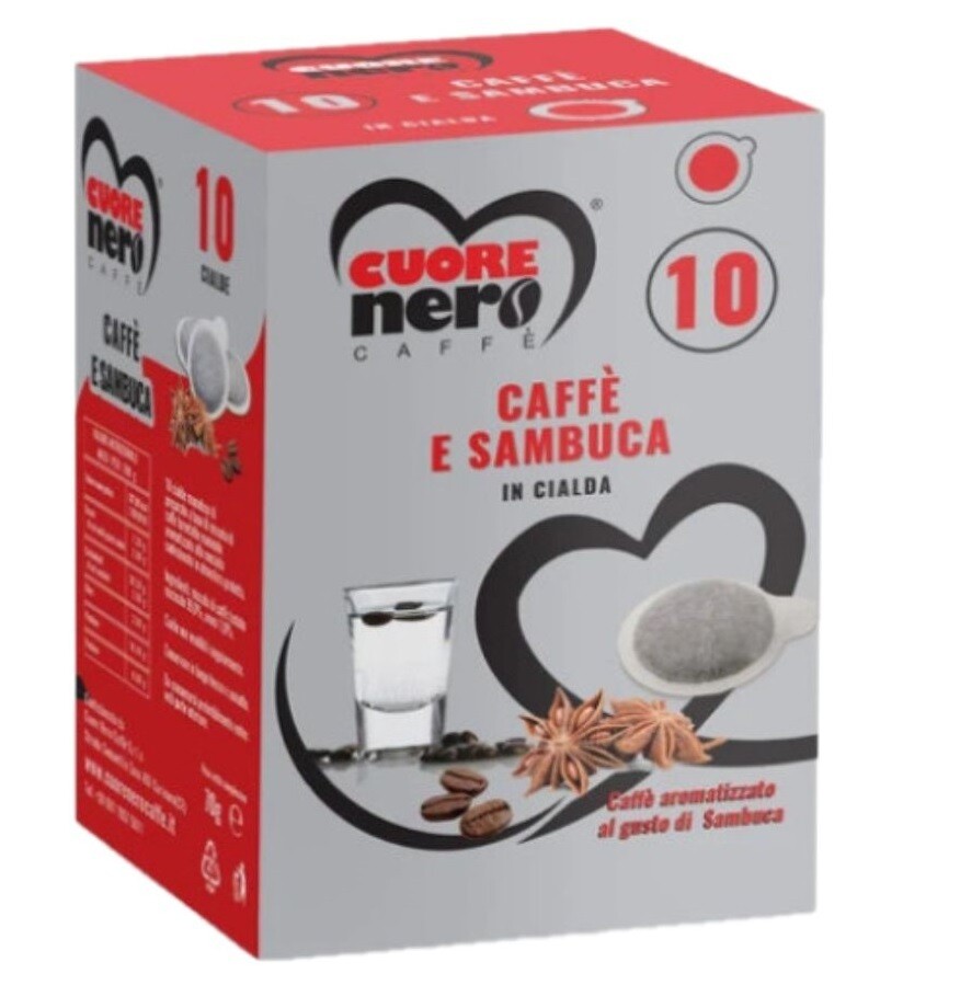 CUORE NERO CAFFE E SAMBUCA 10 CIALDE