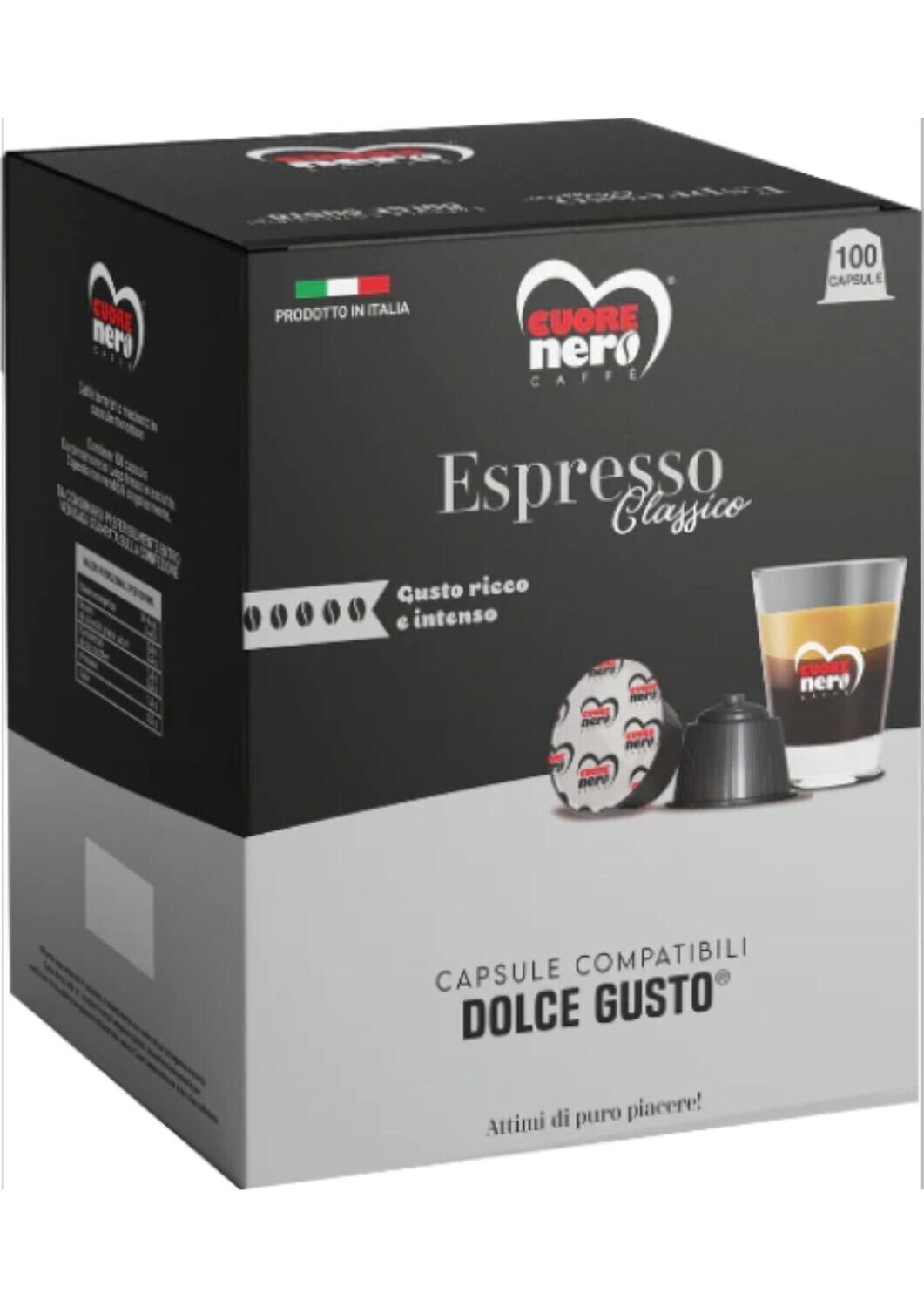 CUORE NERO CAFFE CAPSULE DOLCE GUSTO DA 100