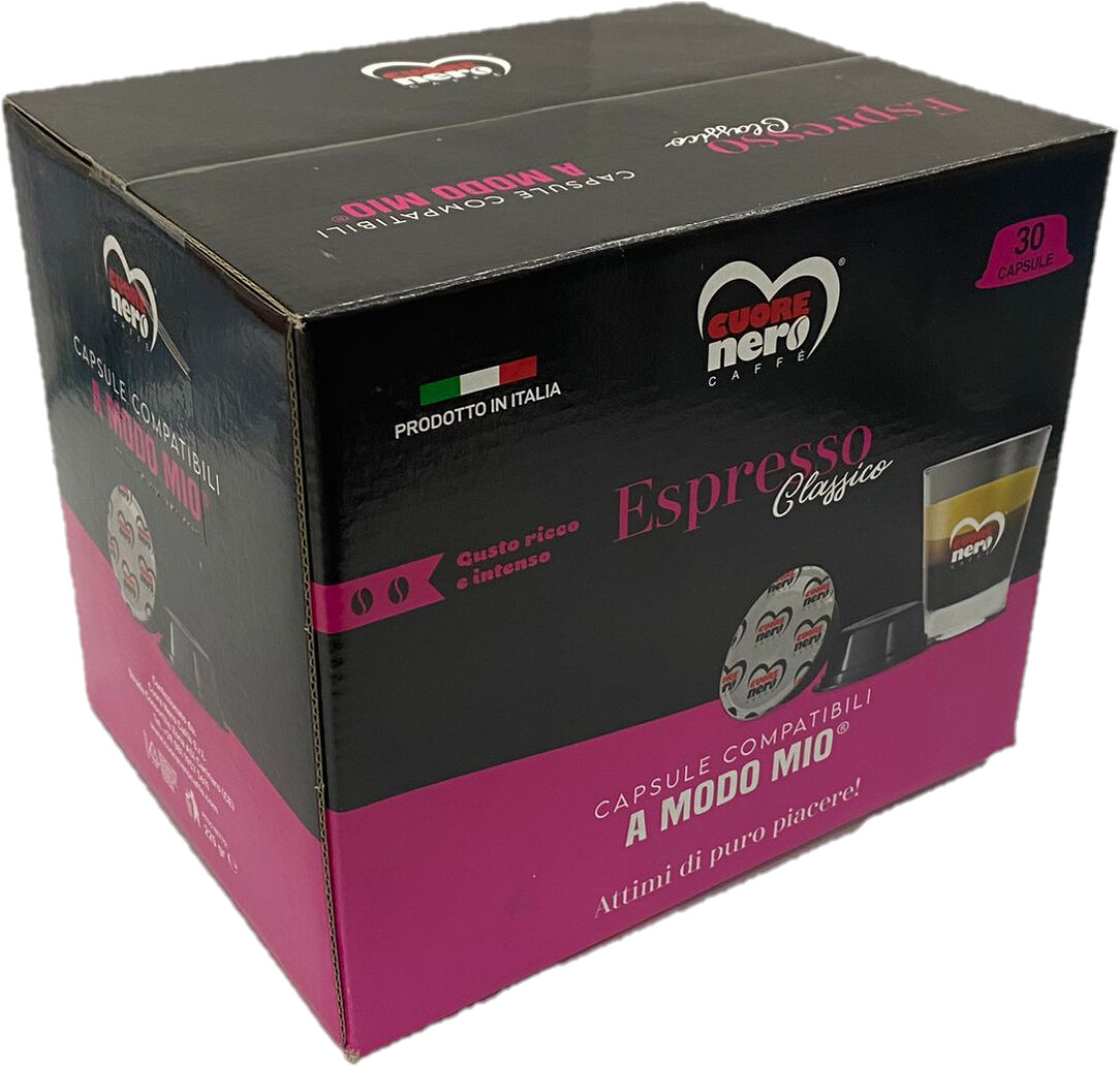 CUORE NERO CAFFE CAPSULE A MODO MIO DA 30