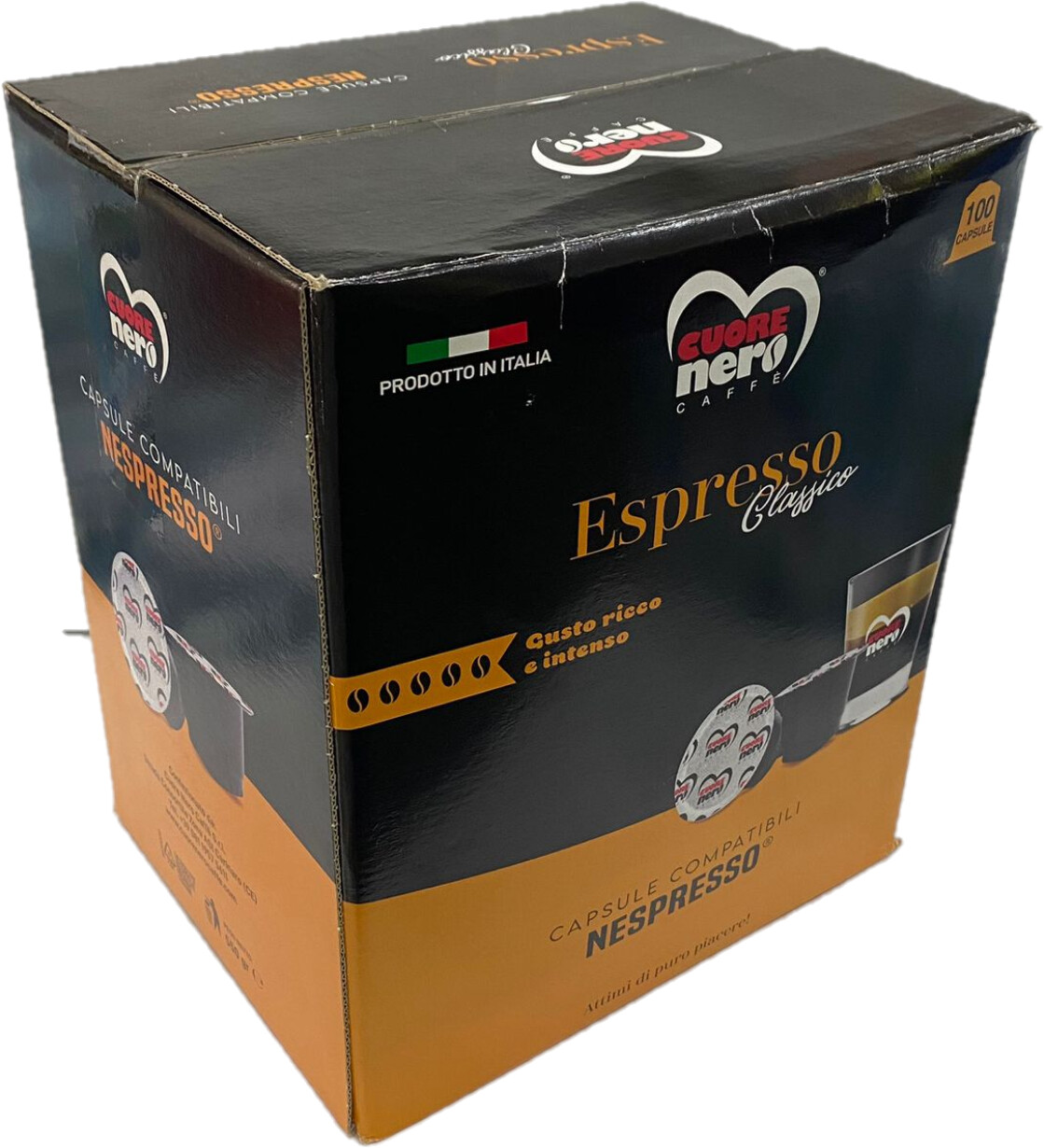 CUORE NERO CAFFE CAPSULE NESPRESSO DA 100