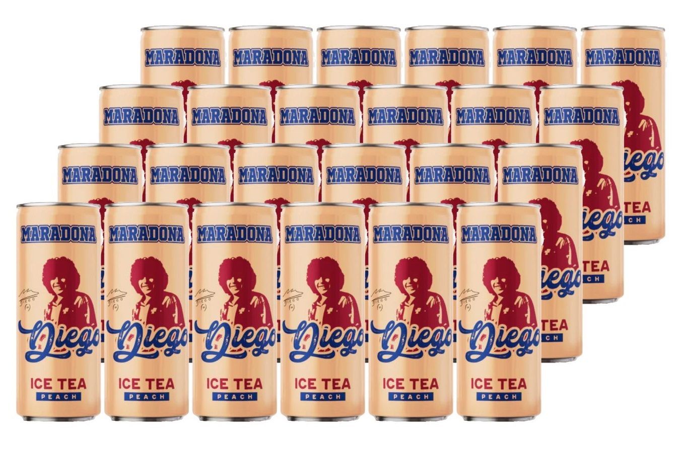 MARADONA ICE TEA PEACH FLAVOUR 250 ML X 24 CF