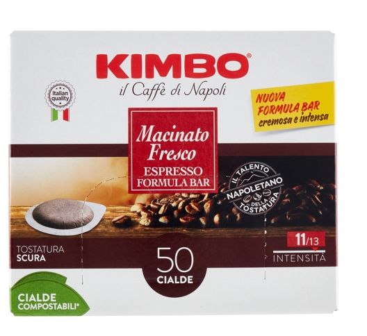 KIMBO MACINATO FRESCO TOSTATURA 11/13 SCURA 50 CIALDE
