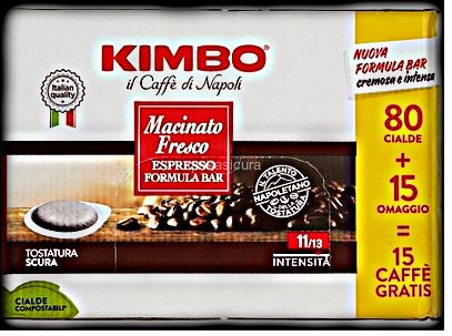 KIMBO TOSTATURA SCURA 80+15 CIALDE
