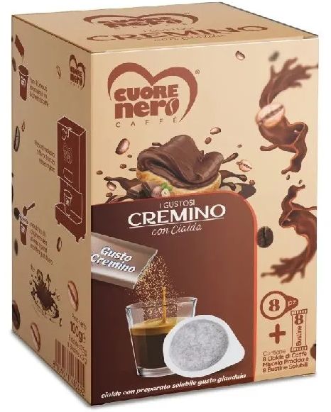 CUORE NERO I GUSTOSI CREMINO CIALDE 8 PZ PIU 8 PZ