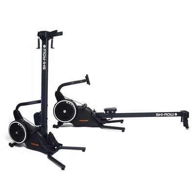 Dual function outlet rowing machine