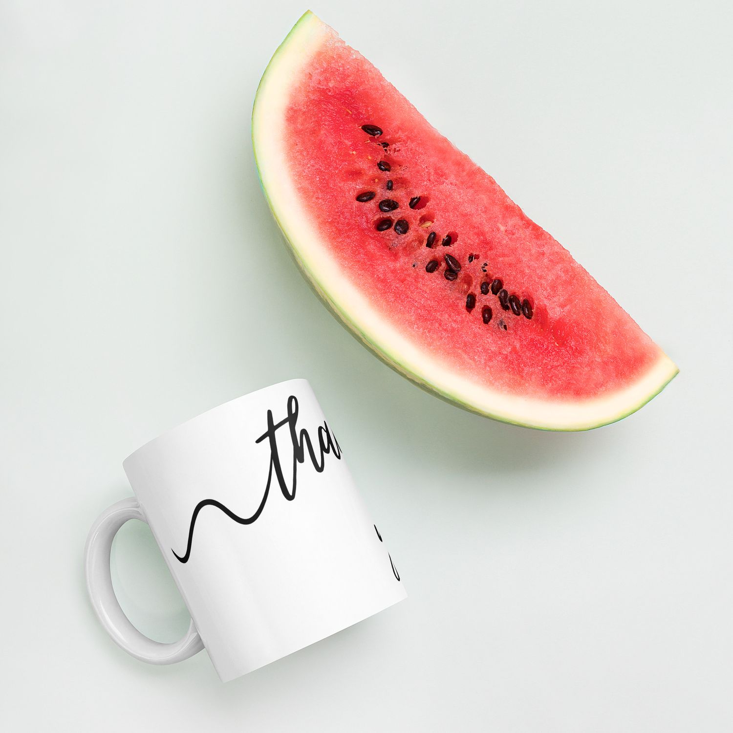 Thank you White glossy mug