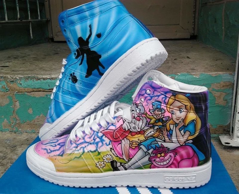 Alice in Wonderland- Airbrushed Sneakers