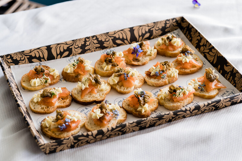 Crostini - Salmon, Cream Cheese, Crispy Caper Dill