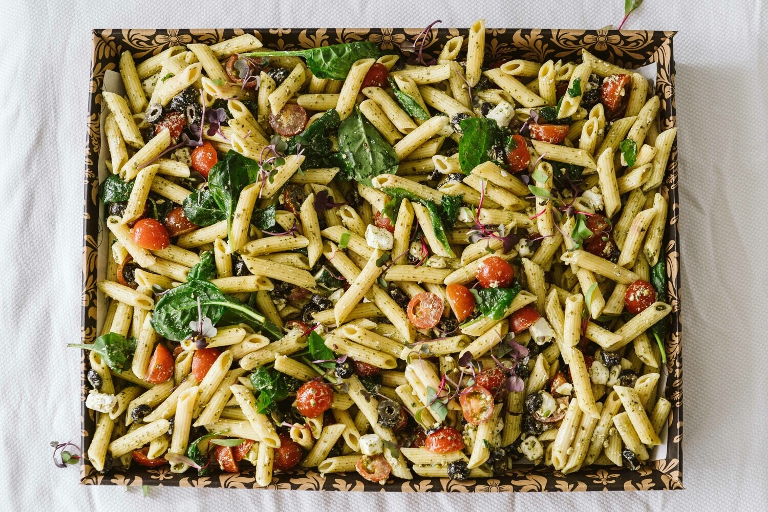 Pasta Salad - Feta, Olives, Tomato &amp; Pesto