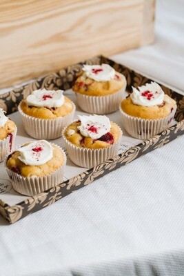 Raspberry White Chocolate Muffin Platter