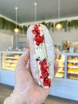 Raspberry White Chocolate Doughnut