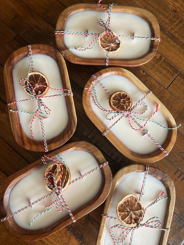 Lavender Christmas Candle