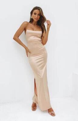 Formal Creme Silk Dress