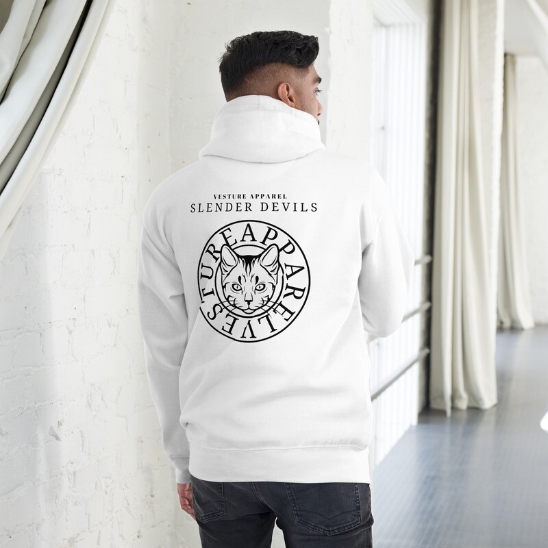 Vesture Slender Devils Embroidery Front Hoodie 